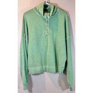 AMO Oversized Quarter Zip Up Women's Sweatshirt Small